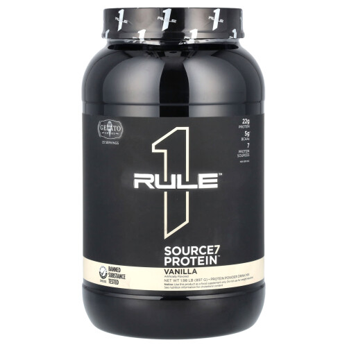 Rule One Proteins, Source7 Proteïnpoeder Drink Mix, Vanille, 1,98 lb (897 g)
