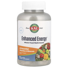 KAL, Wzmocniony Energia, Całkowity Multivitamin, Mango Pineapple, 60 Żucia