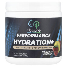 NB Pure, Suorituskykyinen Hidraatio+, Vadelma Sitruuna, 8,5 oz (240 g)