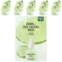 Parnell, Panthenol Heartleaf Kühlende Beruhigende Behandlungsmaske, 10 Blätter, 0,7 oz (20 g) Jedes