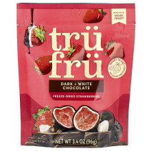 Tru Fru, Mrazem sušené maliny, Tmavá + Bílá čokoláda, 3.4 oz (96 g)