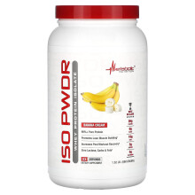 Metabolic Nutrition, ISOpwdr, Wijp eiwit isolaat, Bananencreme, 1.52 lbs (690 g)