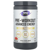 NOW Foods, Esportes, Pre-Exercício Energia Avançada, Melancia, 21.16 oz (600 g)