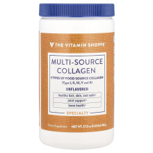 Colágeno Multi-Source de The Vitamin Shoppe, sin sabor, 1,06 libras (482 g)