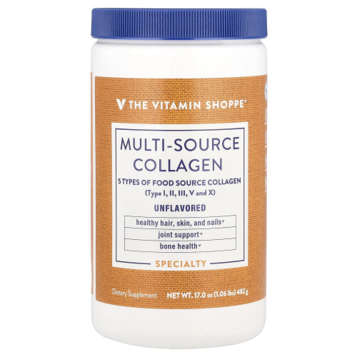 The Vitamin Shoppe, Multi-Source Collagen, Ongevormd, 1,06 lbs (482 g)