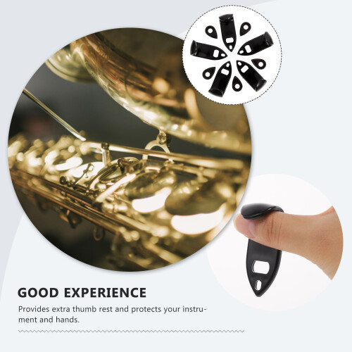 Kit com 5 adesivos para apoio de polegar de clarinete e saxofone com parafusos 2