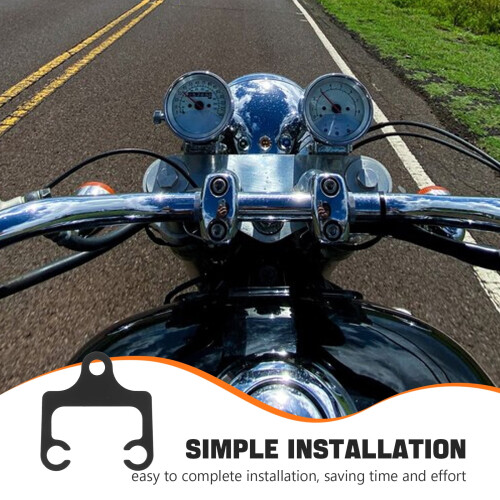 Universal Black Metal Motorcycle Speedometer Mount Bracket – Compatible with Speedometer, Tachometer, Odometer 2
