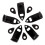 Kit com 5 adesivos para apoio de polegar de clarinete e saxofone com parafusos 5
