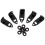 Kit com 5 adesivos para apoio de polegar de clarinete e saxofone com parafusos 7