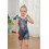 Turnanzug für Mädchen mit Shorts, Schmetterlingsmuster, 3