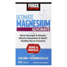 Force Factor, Uiteindelijke Magnesium Glycinaat, 120 Tablets
