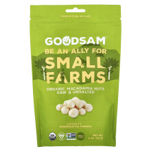 Goodsam, Macadamia Nuts Orgánicos, Crudos y Sin Sal, 4 oz (113 g)