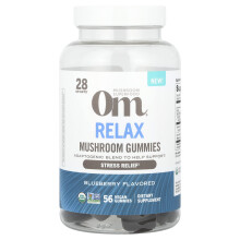 Om Mushrooms, Funghi Om, Gomme Relax per il Relax, Mirtillo, 56 Gomme Vegane