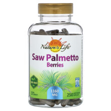 Nature's Life, Frutti di Palmetto di Saw, 1,160 mg, 250 Capsule Vegetariane (580 mg per Capsula)