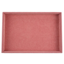 Caja de Organizador de ExhibicióN de Anillo de Joyería de Terciopelo Rosa Soporte de Bandeja Collar Pendientes Brazalete Caja Vitrina Soporte de