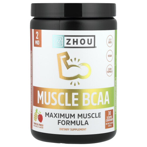 Zhou Nutrition, Μυϊκή BCAA, Tropical Punch, 9.06 oz (257 γρ.)