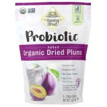 Sunny Fruit, Dúzias de Plátanos Orgânicos com Adição de Próbióticos, 5 Embalagens, 1.06 oz (30 g) Cada