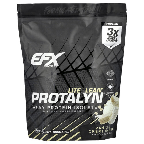 Protalyn Whey Protein Isolate od EFX Sports, Vanilla Creme Wafer, 2 lb (907 g)