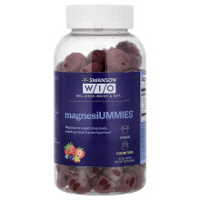 Swanson WIO, Magnesiummies, Gemengde Vrucht, 60 Gummies (100 mg per Gummy)