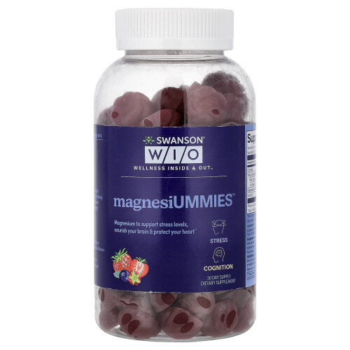 Magnesiummies, Gemengde Vrucht, 60 Gummies (100 mg per Gummy)