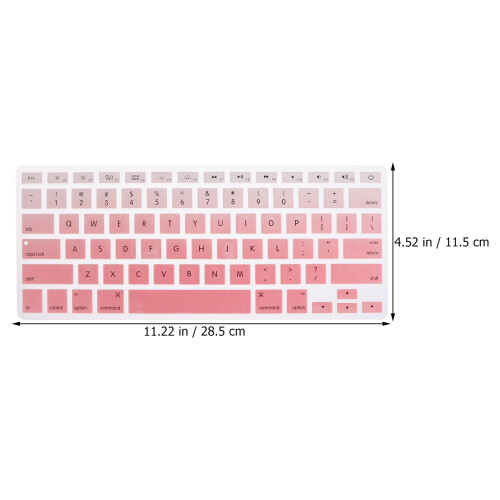 2 unidades de capa protetora para teclado, resistente e elegante, compatível com Pro Air A1466A1466A1502 (rosa) 1