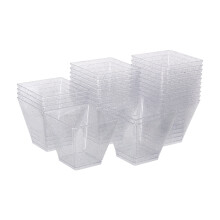 50Stk Kleine Glitzerbecher Ps Plastik Transparent Für Mousse & Joghurt
