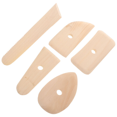 5 Pcs Pottery Tool Clay Sculpting Tools Shape Plaster Art Beige 2