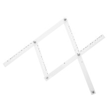2Pcs White Drawing Magnification Scale Rulers for Students Engineers