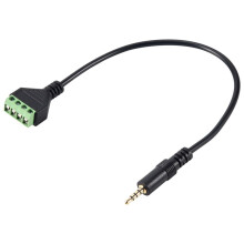 Adattatore per Terminale un Vite da 3,5 Mm Cavo per Altoparlante Cavo Stereo TRRS un 4 Conduttori per Maschio un Cavo per Connettore Balun con