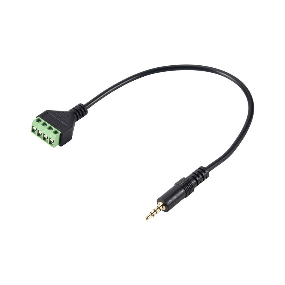 3.5Mm Screw Terminal Adapter Speaker Cable 4-Core Stereo Trrs Male Hole To Av 4 Screw Terminal Balun Connector Cable 4711834814843