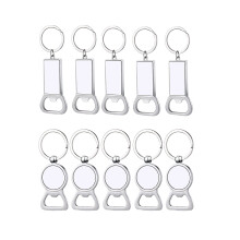 10 Sztuk Sublimacyjne Puste Breloki Sublimacyjny Metalowy Otwieracz do Butelek Pusty Breloczek Aluminiowy Brelok do Przenoszenia CiepłA