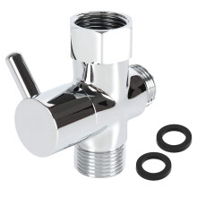 MosiężNy Bidet T Adapter ZawóR 3-DrożNy TróJnik OdcinająCy do Toalety Rozpylacz Bidetowy T Adapter Diaper Adapter 7/8 7/8 1/2