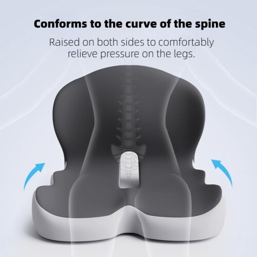 Orthopedic Seat Cushion Memory Foam Coccyx Pad 1 Pack 1