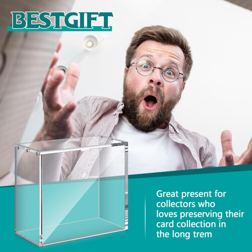 1pc Acrylic TCG Booster Box Case, Stackable, 4mm Thick, Protective Closure Box for Collectors (Compatible with ETB) 2