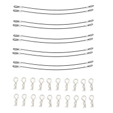 10Pcs RC Car Body Shell Clips R Pins Anti-Lost Rope for 1/10 1/8 Axial SCX10 Trx4 RC4WD HSP HPI RC Car,B