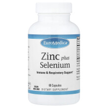 EuroMedica, Zink Plus Selenium, 60 Capsules