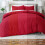 Cooling duvet cover super soft 1800 thread count twin red 5