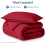 Cooling duvet cover super soft 1800 thread count twin red 6