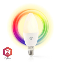SmartLife Full Färg Glödlampa | Zigbee 3.0 | E14 | 470 lm | 4.9 W | RGB / Varm till cool vit | 2200 - 6500 K | Android / IOS | Ljus | 1 st.
