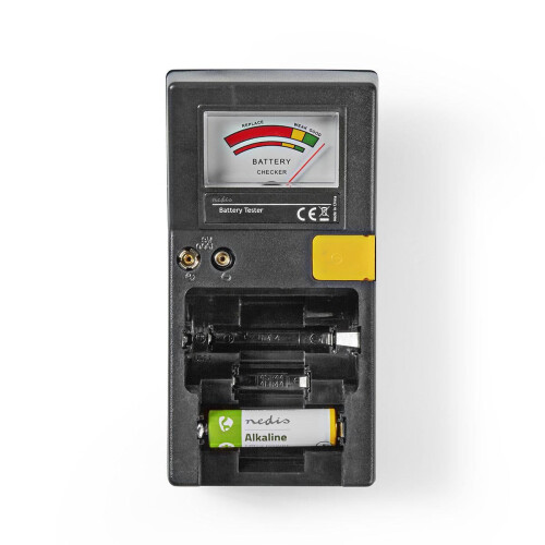 Batterietester | 9V - AA - AAA - Knopfzelle - C - D | Svart