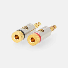 Banana Connector | Lige | Han | Guldplateret | Skru | Kabeldiameter: 3.0 mm | Metal | Guld | 2 stk. | Konvolut