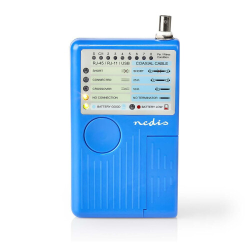 LAN measuring instrument | Wired | 180 m | LED indicator | Battery powered