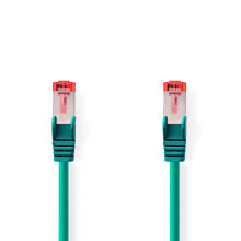Cat6 -Netzwerkkabel | RJ45 männlich | RJ45 männlich | S/ftp | 2,00 m | Runde | Lszh | Grün | Etikett