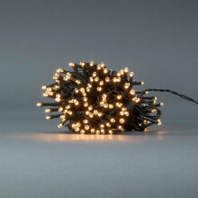 Luces navideñas | Cadena | 192 LED | Blanco cálido | 14,40 metros | Efectos de luz: 7 | Interior o exterior | Bateria cargada