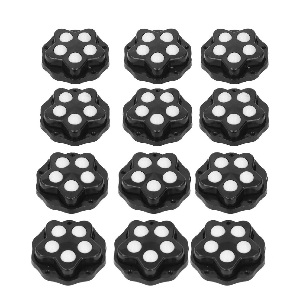 12Pcs Black Abs Swivel Wheels 360 Rotation 20Kg Capacity 4161384768415