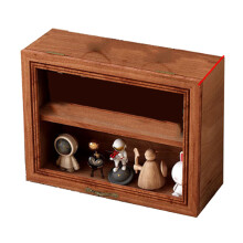 Holz Miniatur-Figuren-Display-Schrank 30x11x23cm für Memorabilien und Sammlerstücke
