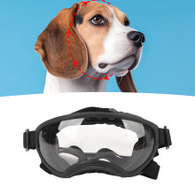 Occhiali da sole per cani in TPU antivento con protezione UV, lenti trasparenti