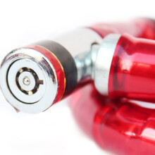 Lucchetto di sicurezza in acciaio impermeabile rosso con filo a spirale da 100cm