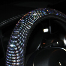 Elastic Crystal Steering Wheel Cover 37-38cm Universal Slip-Resistant