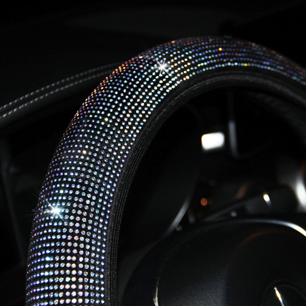 Elastic Crystal Steering Wheel Cover 37-38Cm Universal Slip-Resistant 3641389654162